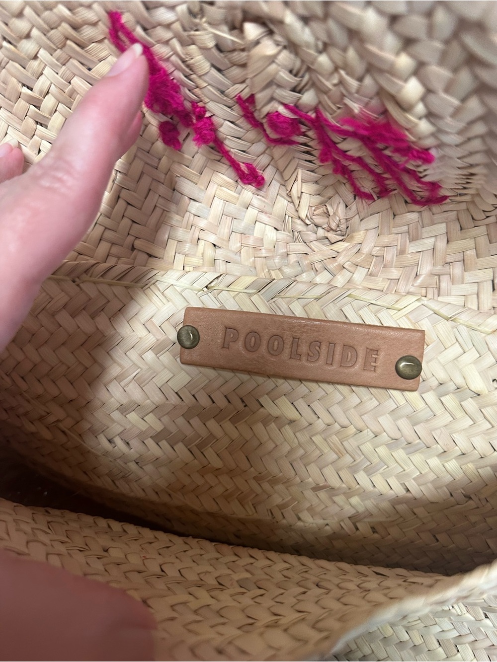 POOLSIDE COLLECTIVE L'ENVELOPPE CLUTCH STRAW BAG - Picture 5 of 6